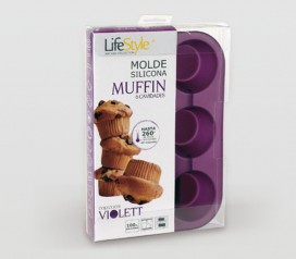 Molde muffin silicona 6 cavidades